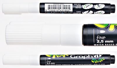 Marker Graphit Shake FIN 2,5 mm okrągły biały